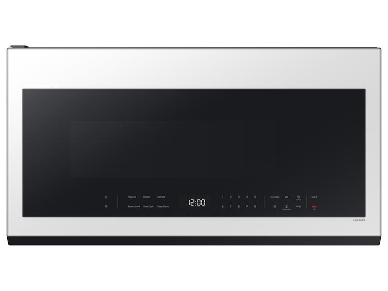 Bespoke 2.1 cu. ft. Over-the-Range Microwave with Wi-Fi in White Glass