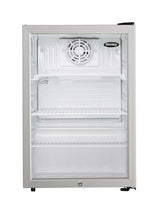 Danby 2.6 cu. ft. Compact Glass Door Fridge in Platinum