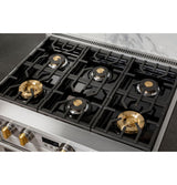 Monogram 36" All Gas Professional Range with 4 Burners and Griddle