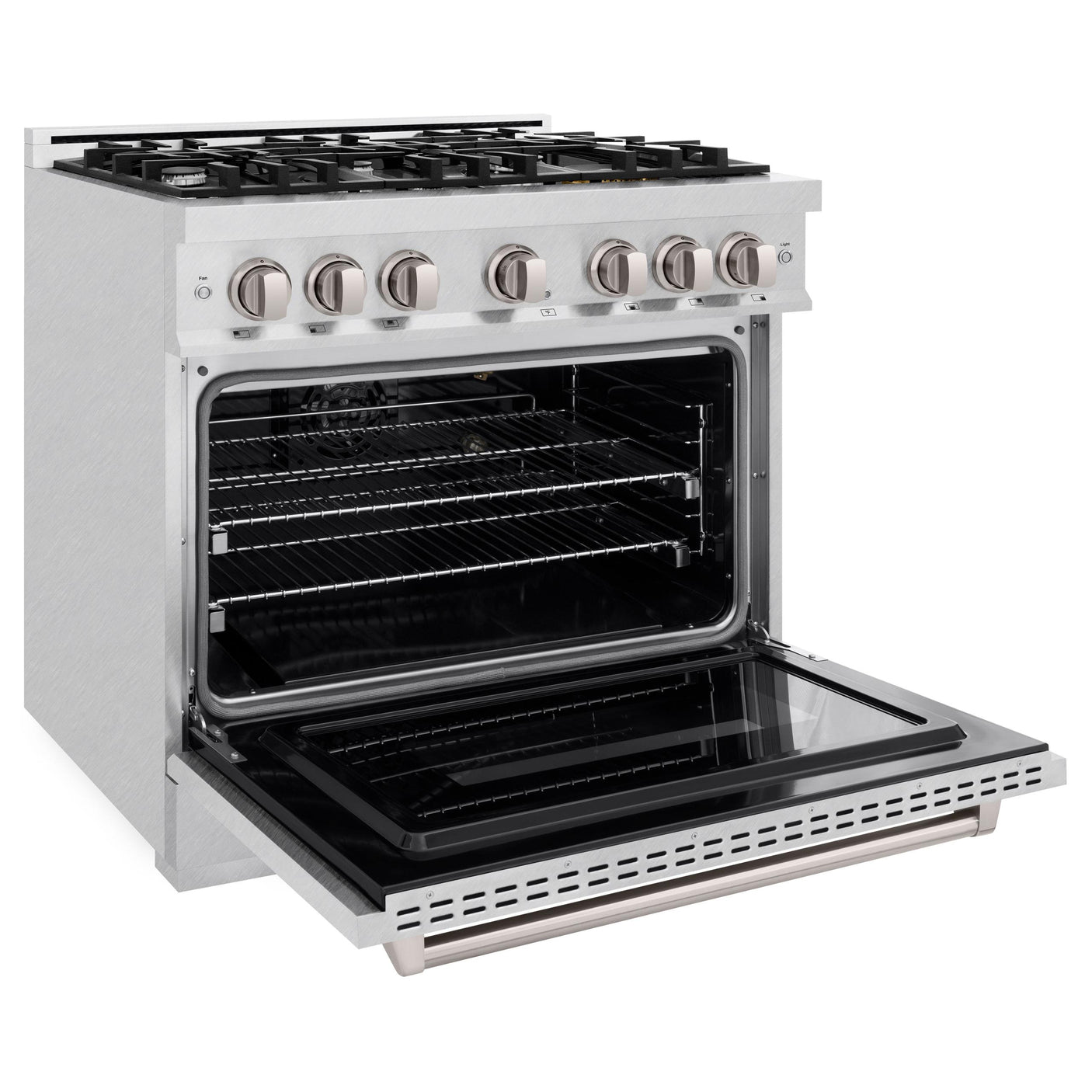 ZLINE 36 in. 5.2 cu. ft. Classic Gas Range with 6 Burner Cooktop and Convection Gas Oven in DuraSnow' Stainless Steel (CGRS-36)