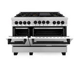 ZLINE Autograph Edition 48" 6.0 cu. ft. Range with Gas Stove and Gas Oven in Stainless Steel with Accents (RGZ-48) [Color: Matte Black]