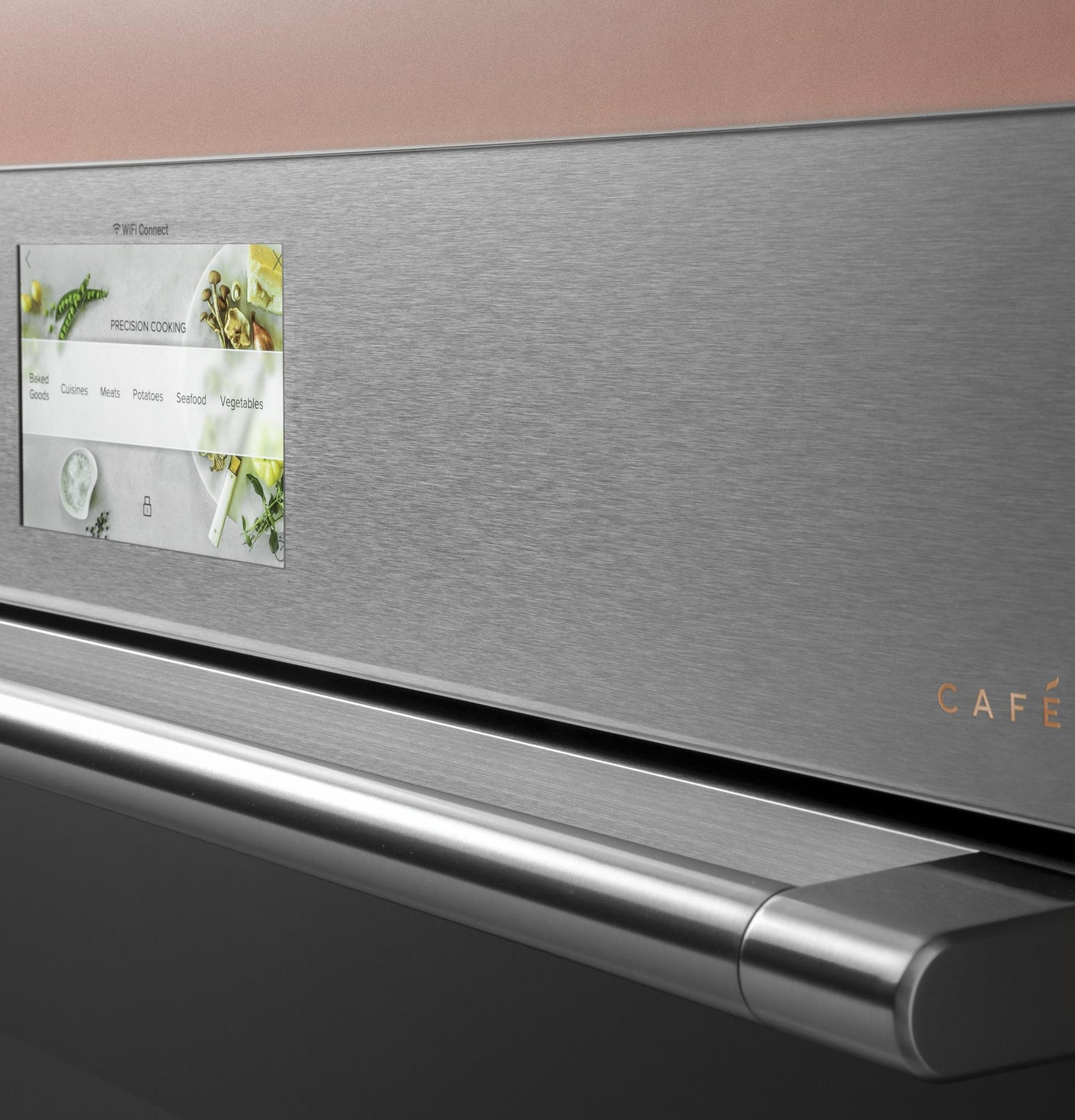 Café™ 30" Smart Single Wall Oven with Convection in Platinum Glass