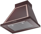 Nostalgie 30 Inch Burgundy Wall Mount Convertible Range Hood