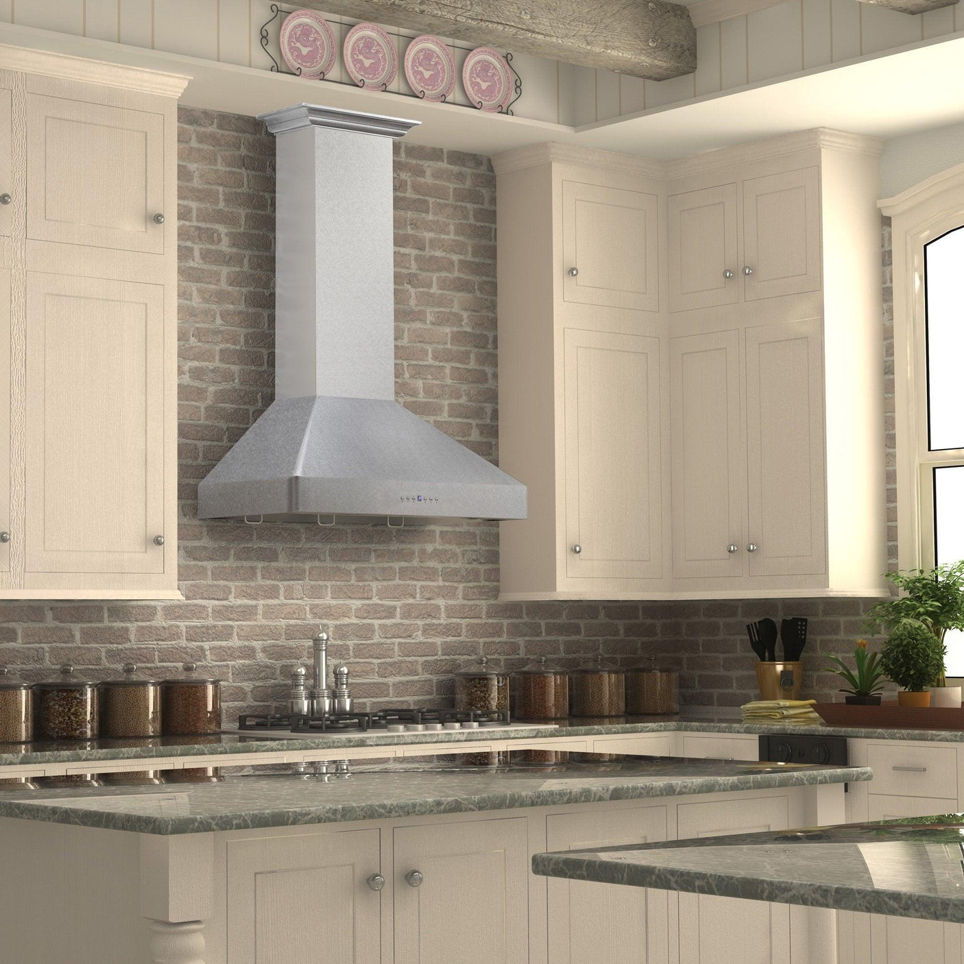 ZLINE Wall Mount Range Hood in DuraSnow Stainless Steel (8KF2S)