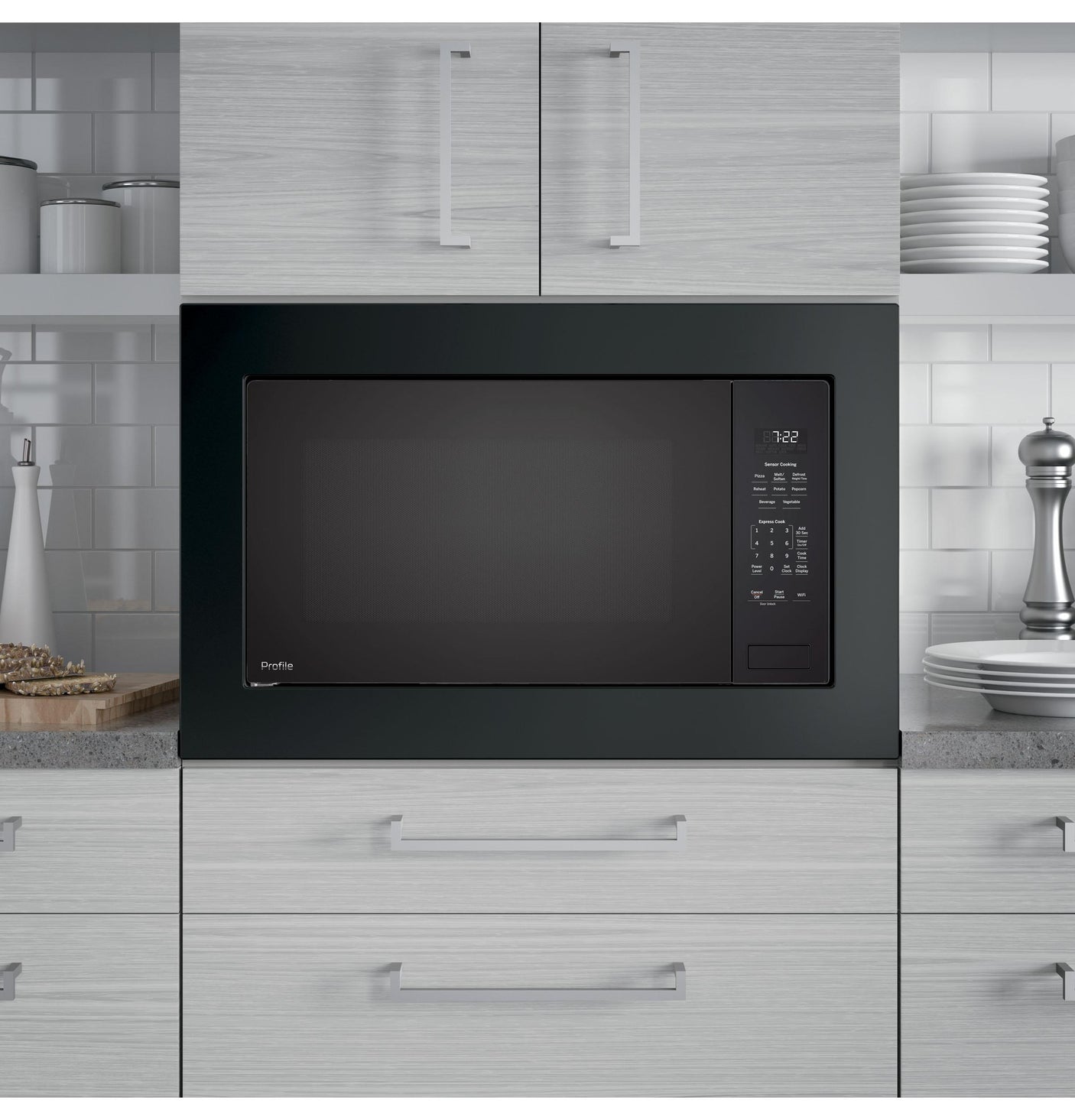 GE Profile™ 2.2 Cu. Ft. Built-In Sensor Microwave Oven