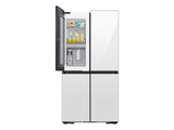 Bespoke Counter Depth 4-Door Flex™ Refrigerator (23 cu. ft.) with Beverage Center™ in White Glass - (with Customizable Door Panel Colors)