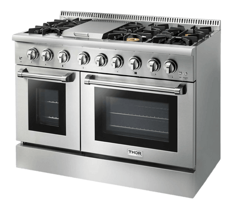 Thor Kitchen 48 Inch Dual Fuel Range In Stainless Steel - Professional - Hrd4803u