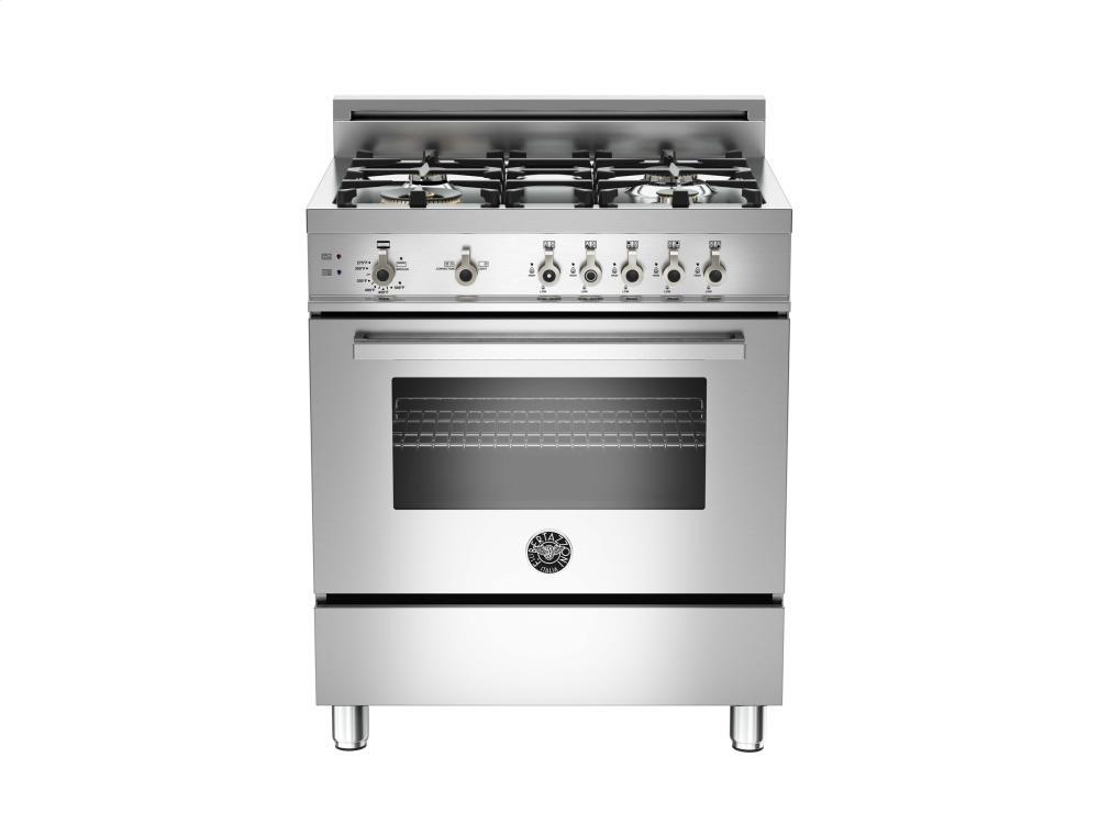 30 4-Burner, Gas Oven LP Stainless