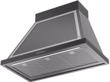 Nostalgie 36 Inch Glossy Black Wall Mount Convertible Range Hood