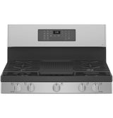 GE Profile™ Smart 30" Free-Standing Self Clean Gas Fingerprint Resistant Range with No Preheat Air Fry