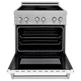 ZLINE 30" 4.0 cu. ft. Induction Range in DuraSnow with a 4 Element Stove and Electric Oven (RAINDS-30) [Color: Black Matte]