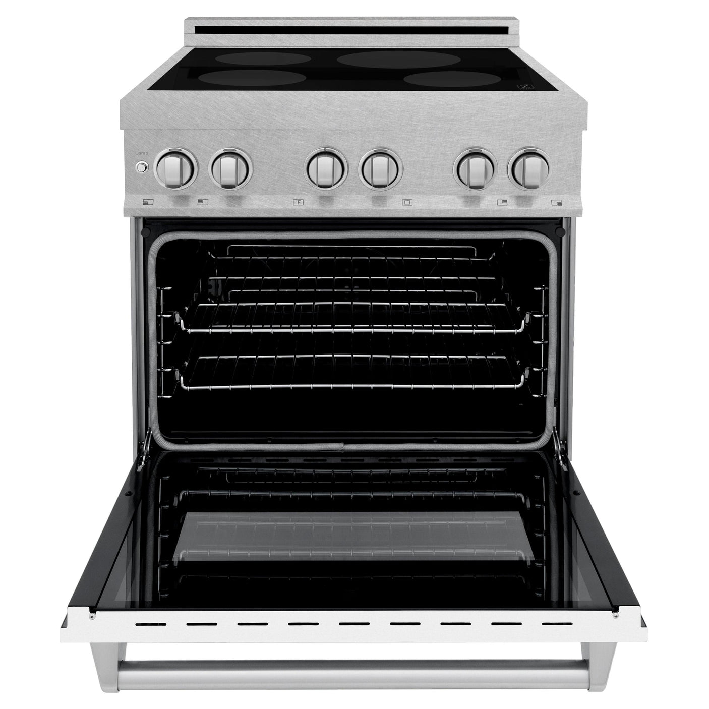 ZLINE 30" 4.0 cu. ft. Induction Range in DuraSnow with a 4 Element Stove and Electric Oven (RAINDS-30) [Color: White Matte]