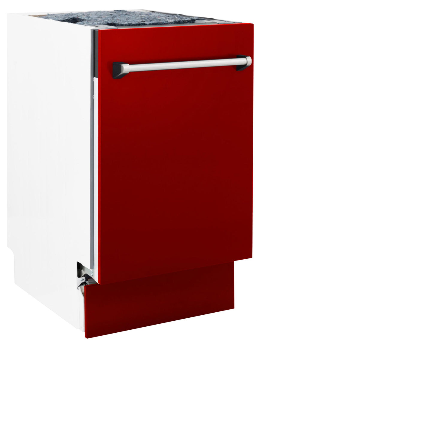 ZLINE 18" Tallac Series 3rd Rack Top Control Dishwasher with Traditional Handle, 51dBa [Color: Red Gloss]