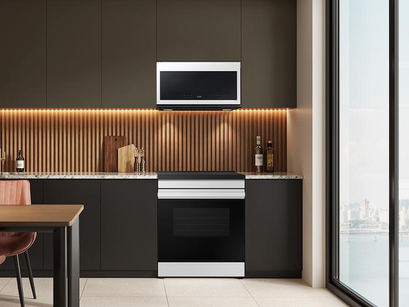 Bespoke 2.1 cu. ft. Over-the-Range Microwave with Wi-Fi in White Glass