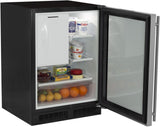 24" Refrigerator and Freezer with MaxStore Utility Bin (Marvel) - Solid Stainless Steel Door, Left Hinge