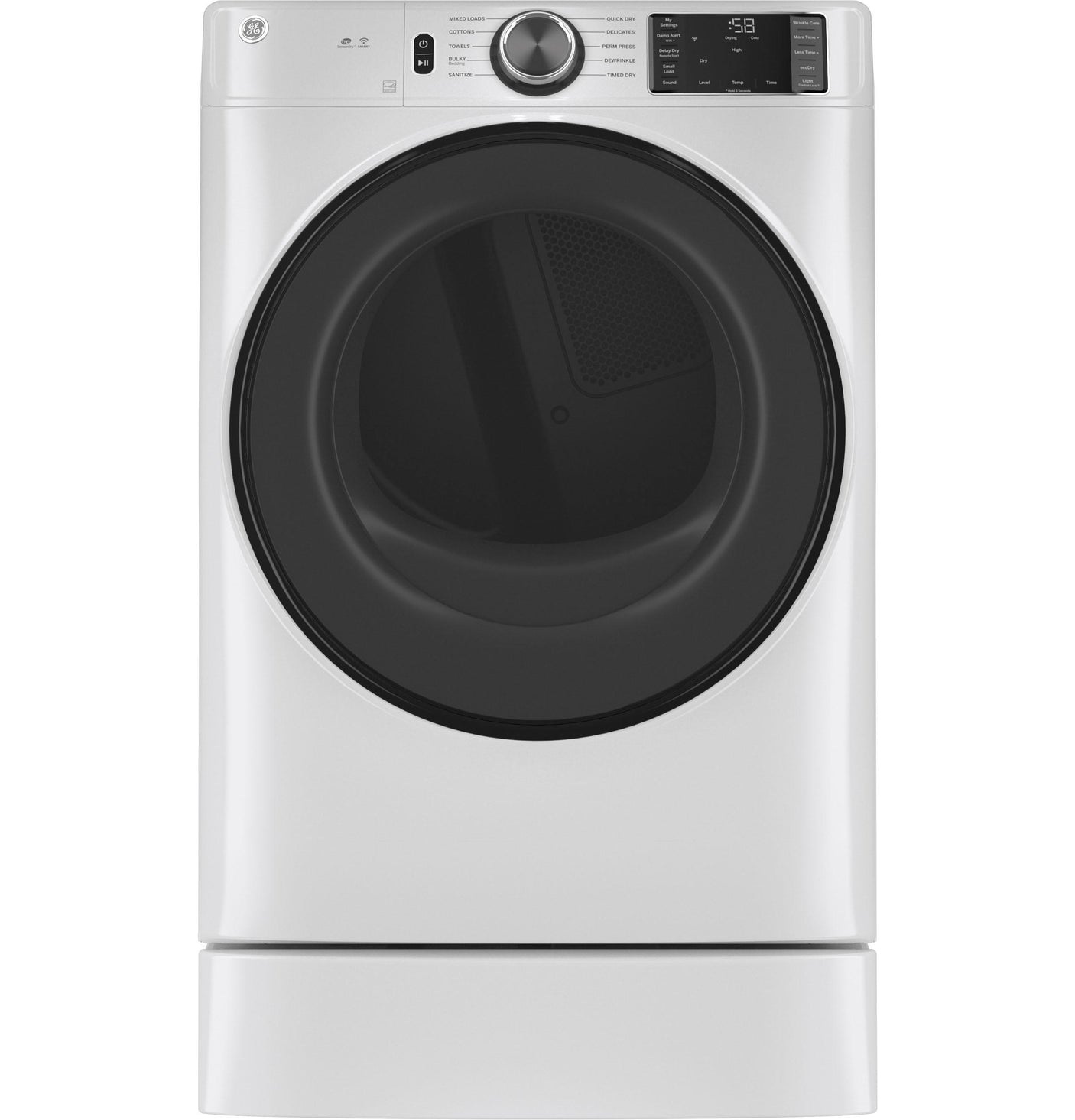 GE® ENERGY STAR® 7.8 cu. ft. Capacity Smart Front Load Electric Dryer with Sanitize Cycle