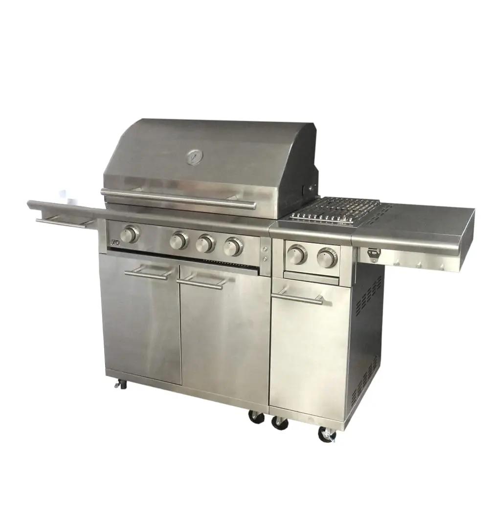 Cart with side burner (add to grill cart/ships LP with NG conversion kit)