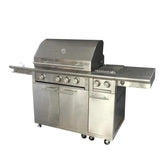 Cart with side burner (add to grill cart/ships LP with NG conversion kit)