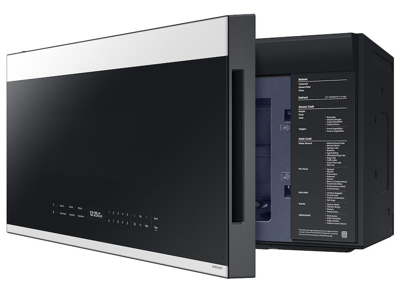 Bespoke 2.1 cu. ft. Over-the-Range Microwave with Auto Dimming Glass Touch Controls in White Glass