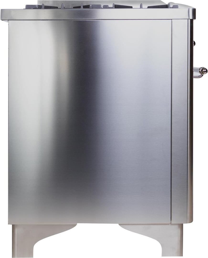 Majestic II 36 Inch Dual Fuel Liquid Propane Freestanding Range in Stainless Steel with Chrome Trim