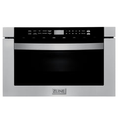 ZLINE 24 in. 1.2 cu. ft. Built-in Microwave Drawer with Color Options (MWD-1) [Color: Black Stainless Steel]