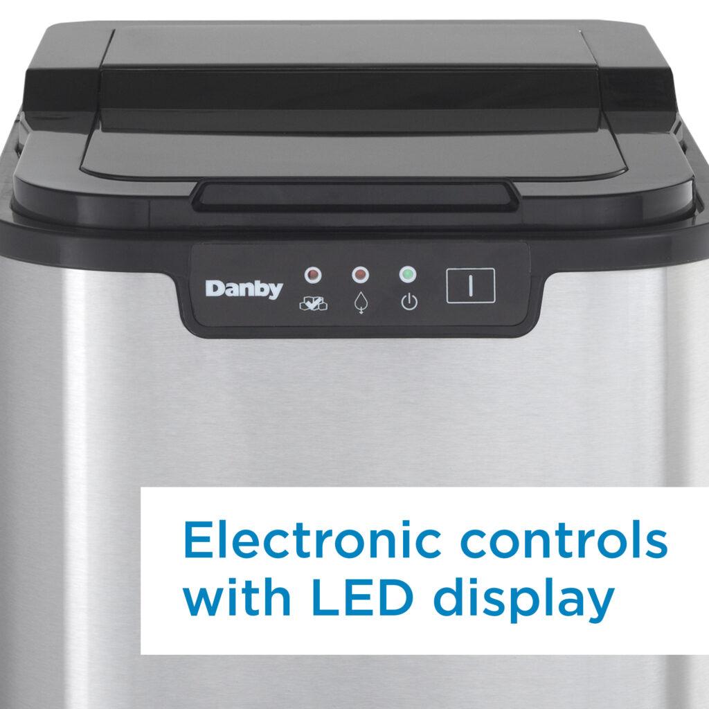 Danby 25 lbs. Countertop Ice Maker in Stainless Steel