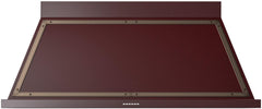 Nostalgie 60 Inch Burgundy Wall Mount Convertible Range Hood