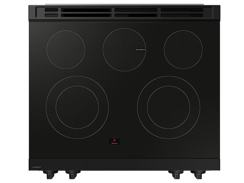 Bespoke 6.3 cu. ft. Smart Slide-In Electric Range with Precision Knobs in Matte Black Steel