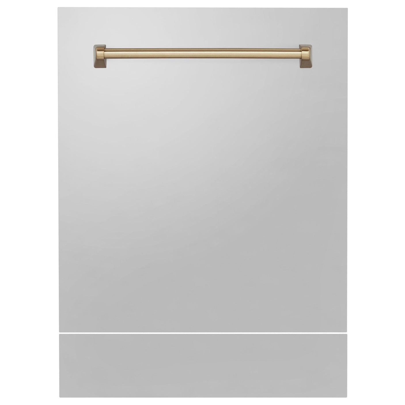 ZLINE 24 in. Autograph Edition Tallac Dishwasher Panel with Champagne Bronze Handle and Color Options (DPVZ-24-CB) [Color: Stainless Steel with Champagne Bronze Handle]