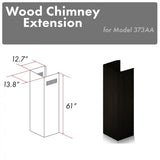 ZLINE 61" Wooden Chimney Extension for Ceilings up to 12.5 ft. (373AA-E)