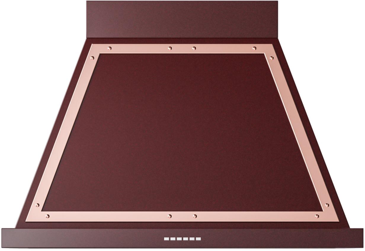 ILVE UANB36BUP Nostalgie 36" Hood in Burgundy with Copper trim