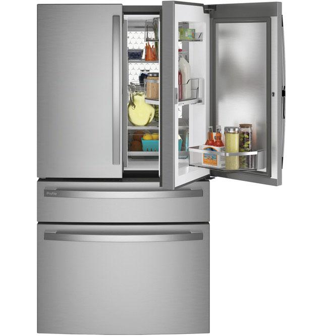 GE Profile™ ENERGY STAR® 29 Cu. Ft. Smart Fingerprint Resistant 4-Door French-Door Refrigerator with Door In Door