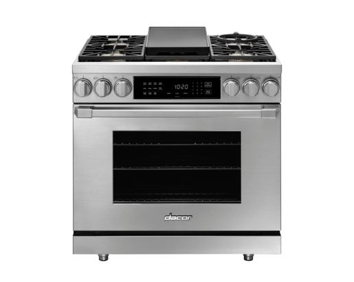 Dual Fuel Pro Range, Silver Stainless Steel, Natural Gas