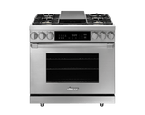 Dual Fuel Pro Range, Silver Stainless Steel, Natural Gas