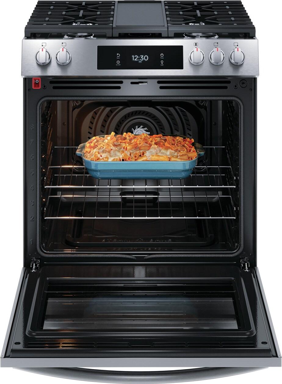 Frigidaire Gallery 30" Front Control Gas Range with Total Convection