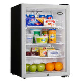 Danby 2.6 cu. ft. Compact Glass Door Fridge in Platinum