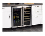 15" High Efficiency Single Zone Wine Cellar - Solid Panel Overlay Ready Door - Integrated Right Hinge