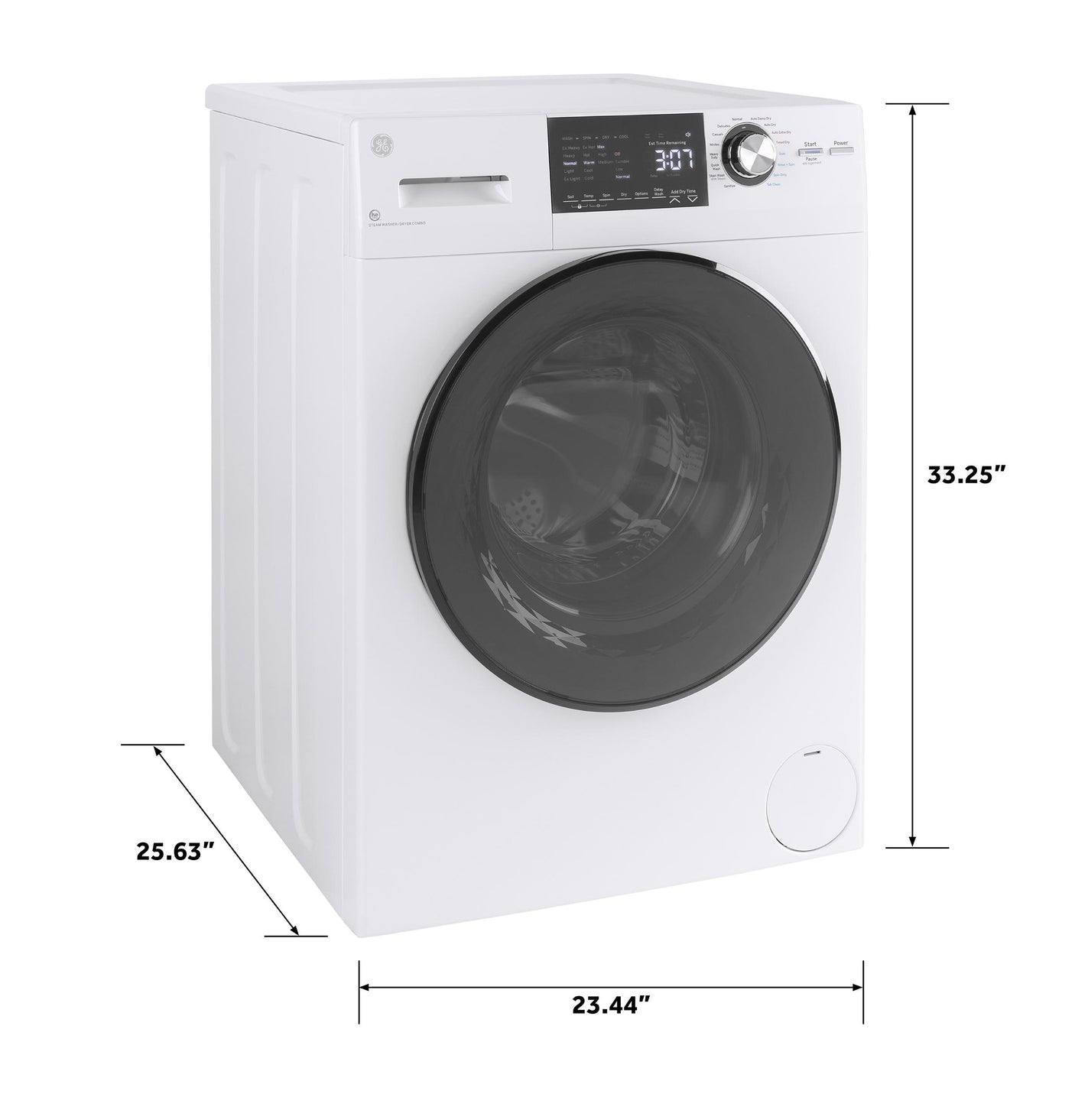 GE® 24" 2.4 cu. ft.Capacity Front Load Washer/Condenser Dryer Combo