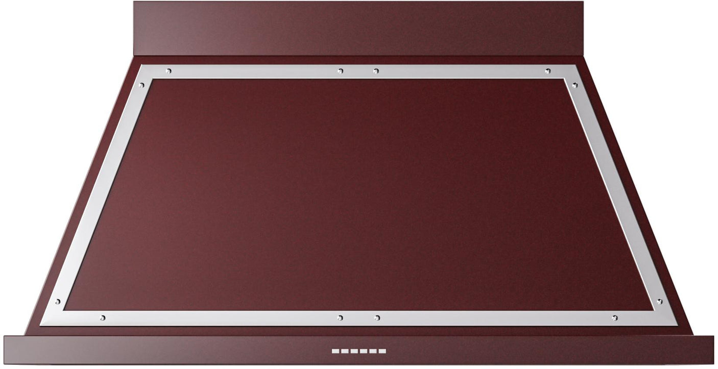 ILVE UANB48BUC Nostalgie 48" Hood in Burgundy with Chrome trim