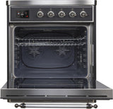 Majestic II 30 Inch Electric Freestanding Range in Matte Graphite with Chrome Trim