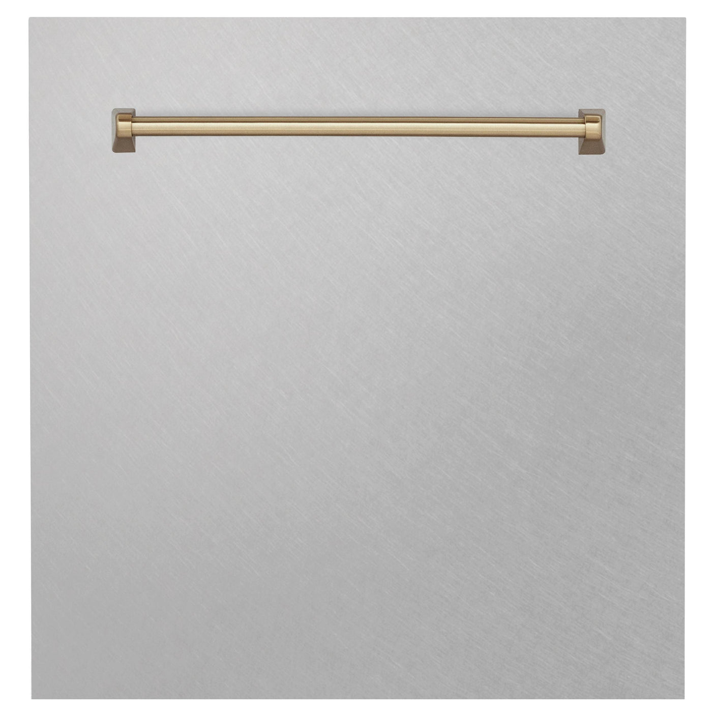 ZLINE 24 in. Autograph Edition Monument Dishwasher Panel with Champagne Bronze Handle in Color Options (DPMTZ-24-CB) [Color: DuraSnow Stainless Steel with Champagne Bronze Handle]