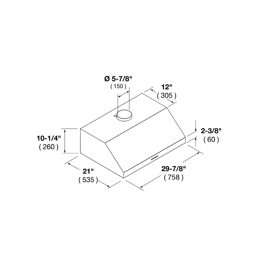 30" UNDER-CABINET HOOD