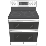 GE 30" Free-Standing Electric Double Oven Convection Range