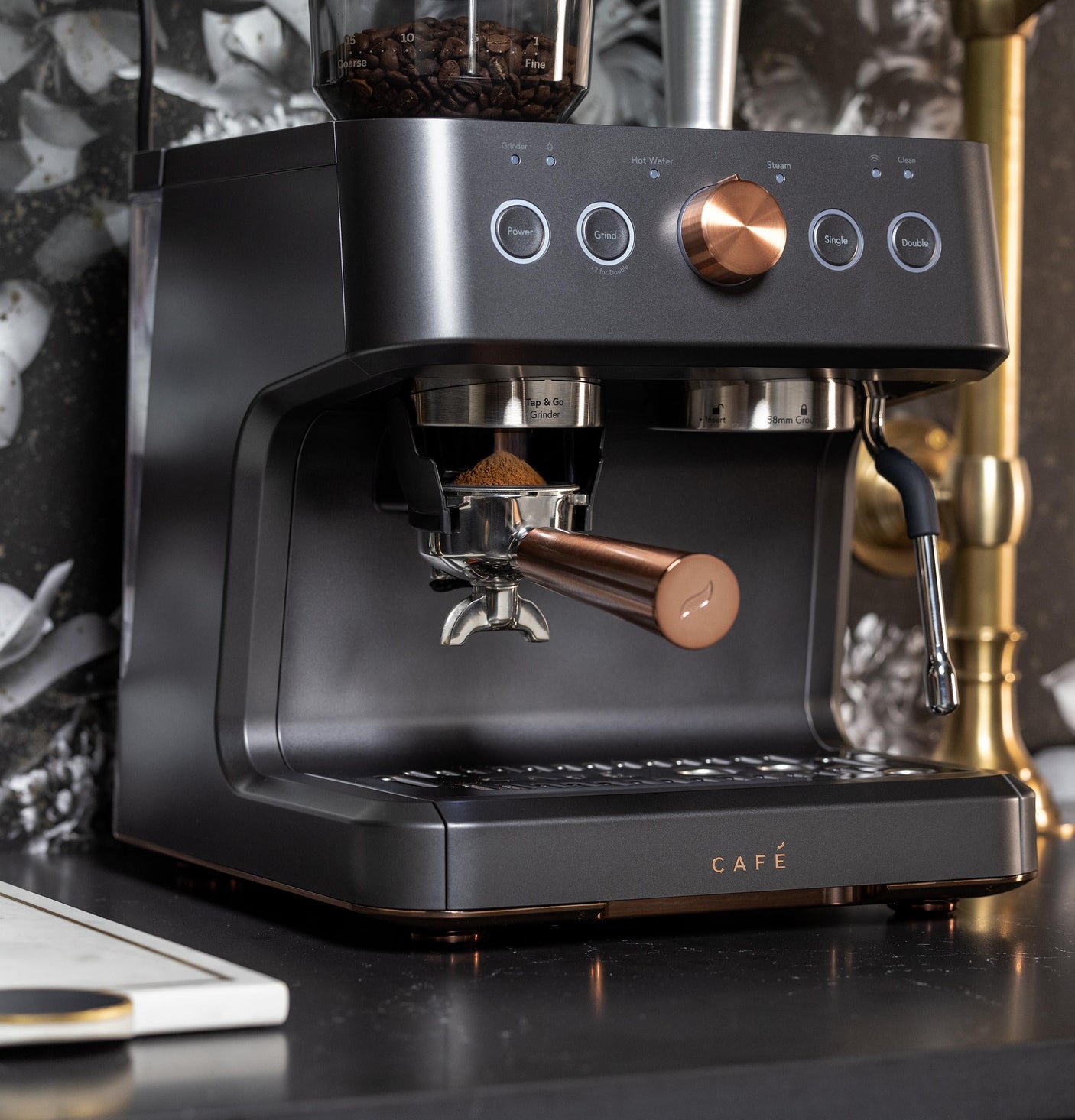 Café™ BELLISSIMO Semi Automatic Espresso Machine + Frother