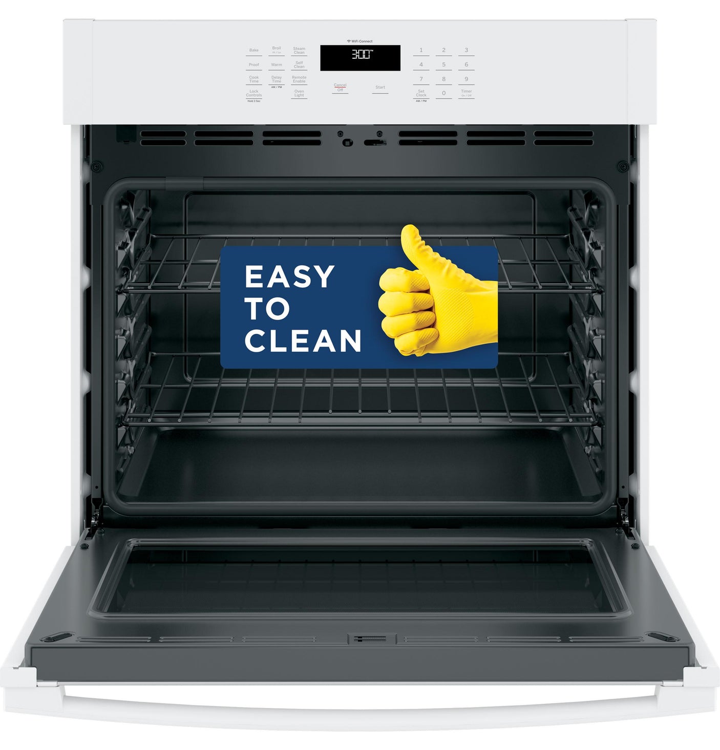 GE® 30" Smart Built-In Self-Clean Single Wall Oven with Never-Scrub Racks