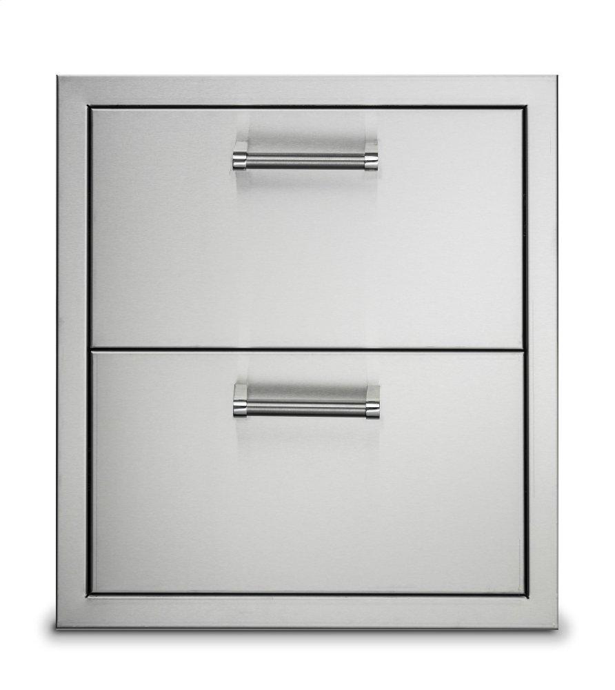 19" Stainless Steel Double Drawers - VODRD5191SS