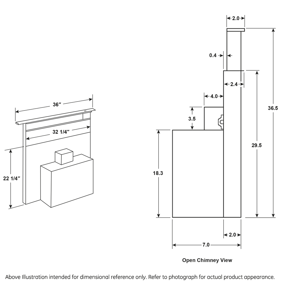 Universal 36" Telescopic Downdraft System