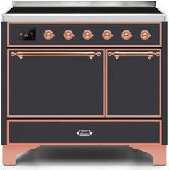 Majestic II 40 Inch Electric Freestanding Range in Matte Graphite with Copper Trim