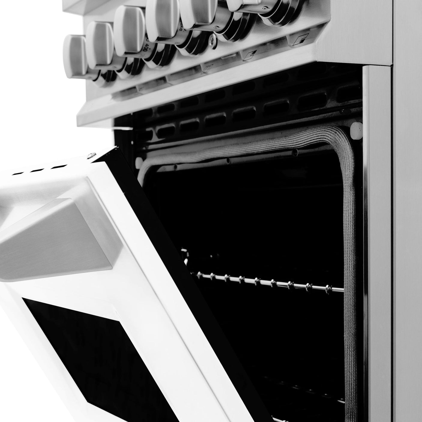 ZLINE 24 in. Professional Dual Fuel Range with Color Door Options (RA24) [Color: White Matte]