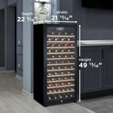 Danby 94 Bottle Free-Standing Wine Cooler in Black